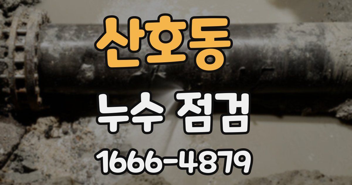 산호동 누수 점검