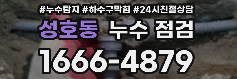 성호동 누수 점검