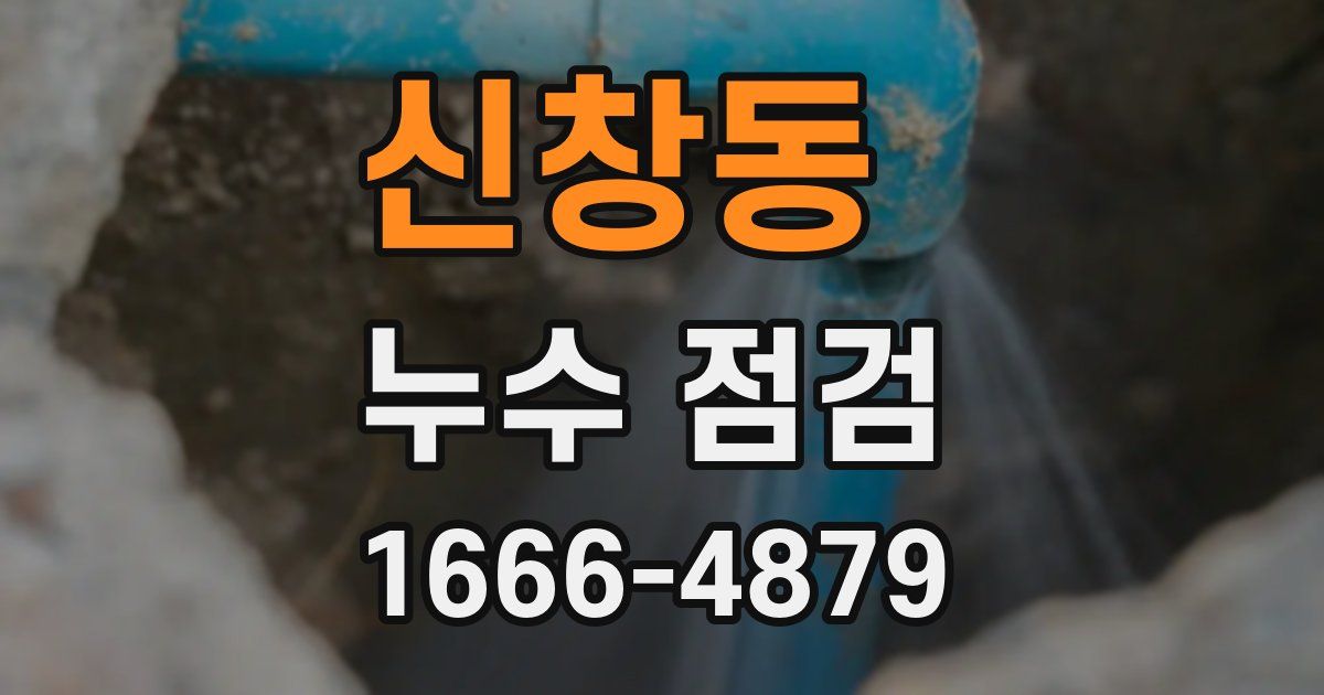 신창동 누수 점검