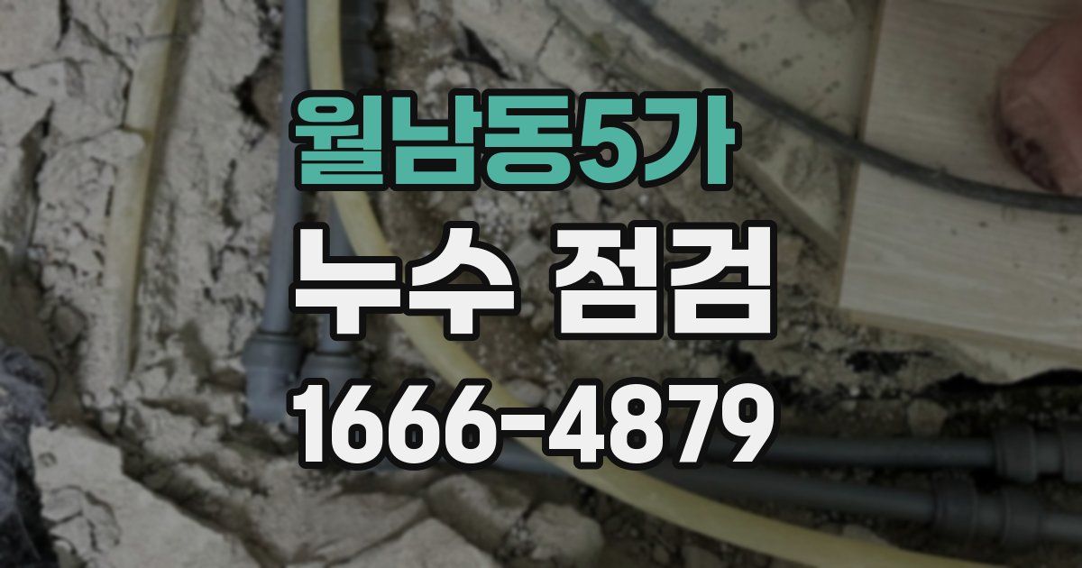 월남동5가 누수 점검