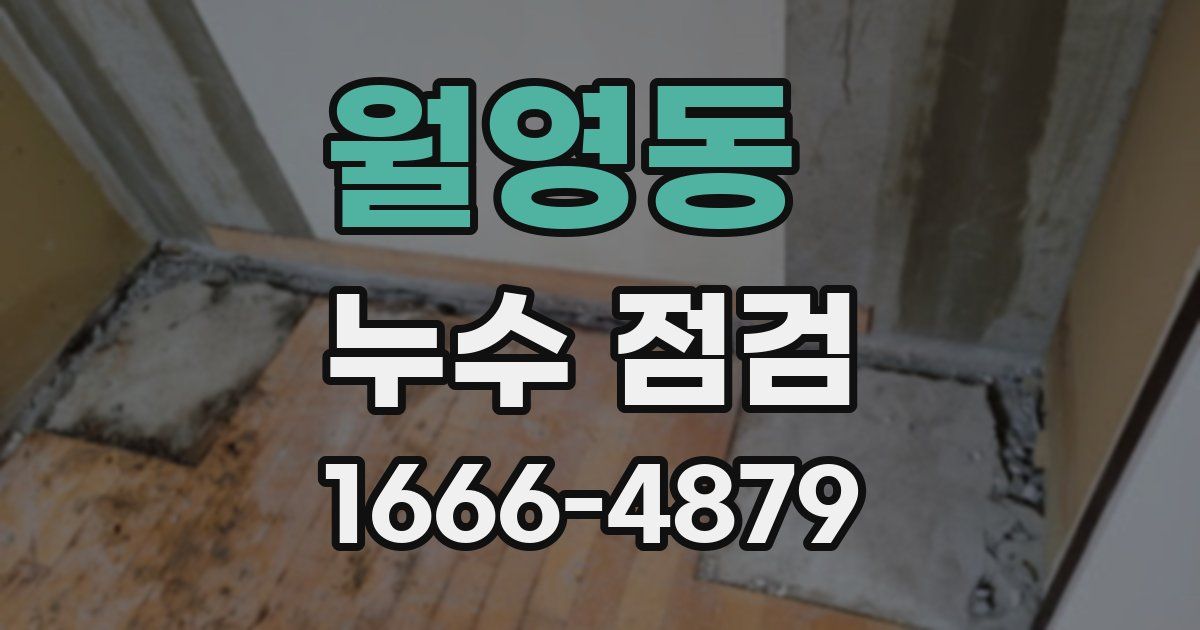 월영동 누수 점검