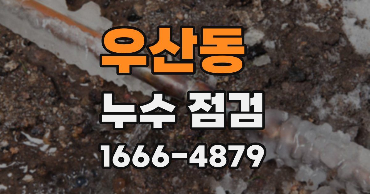 우산동 누수 점검