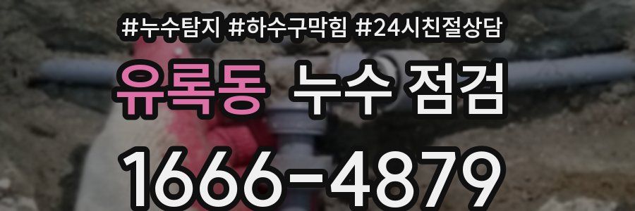 유록동 누수 점검