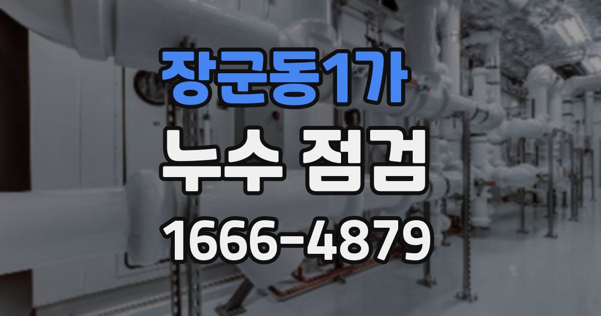 장군동1가 누수 점검
