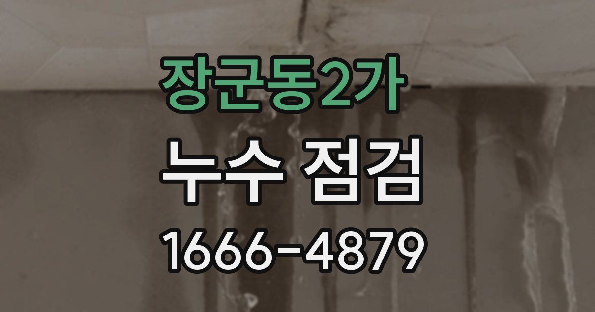 장군동2가 누수 점검
