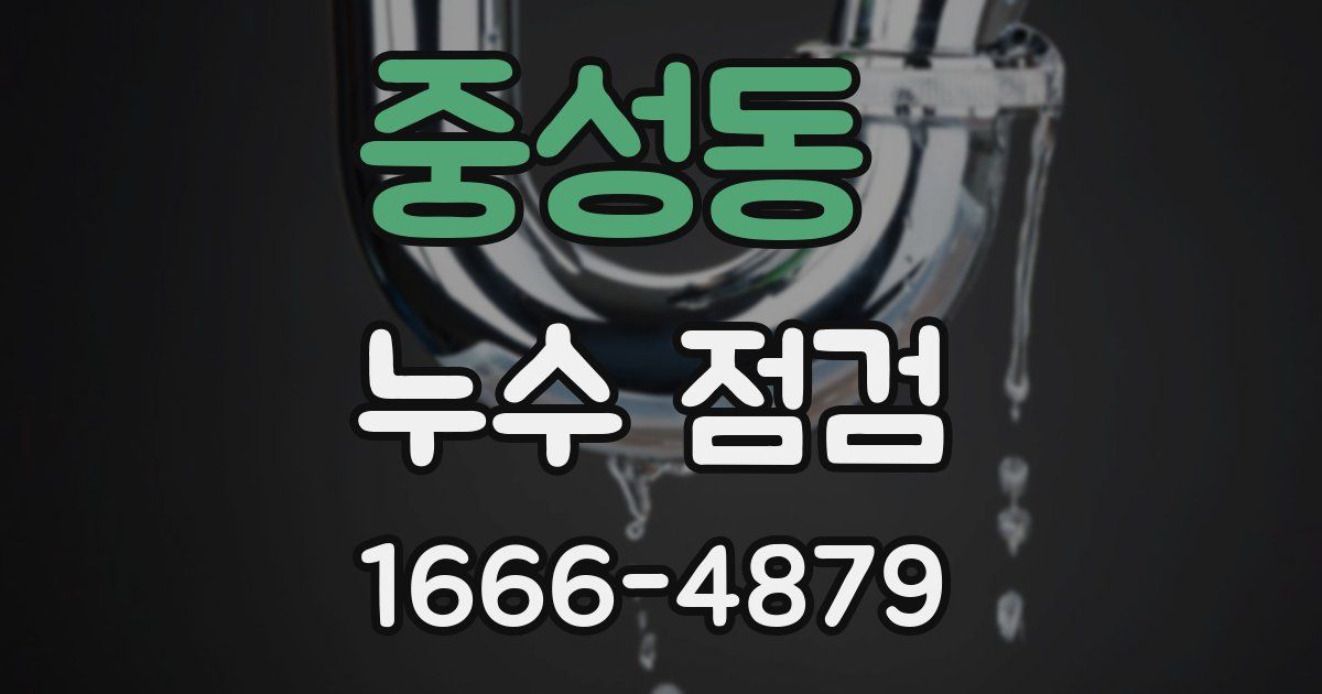 중성동 누수 점검