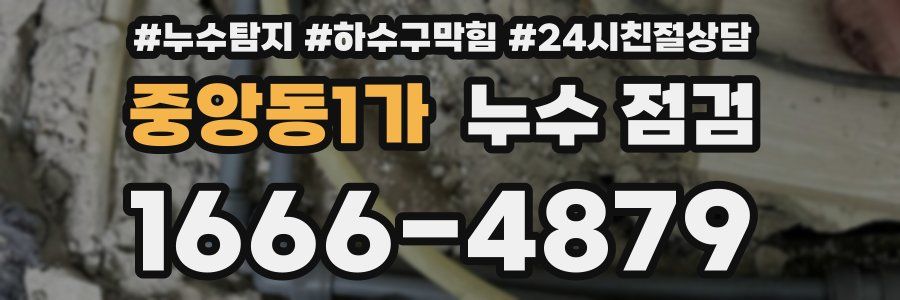 중앙동1가 누수 점검