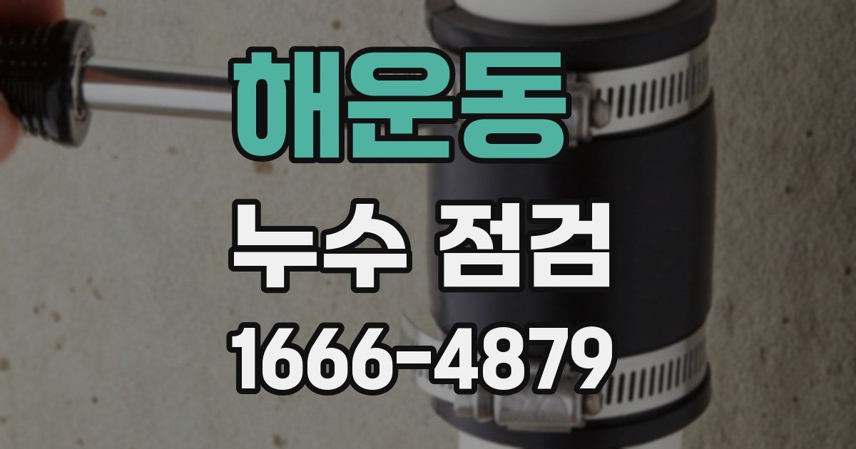 해운동 누수 점검