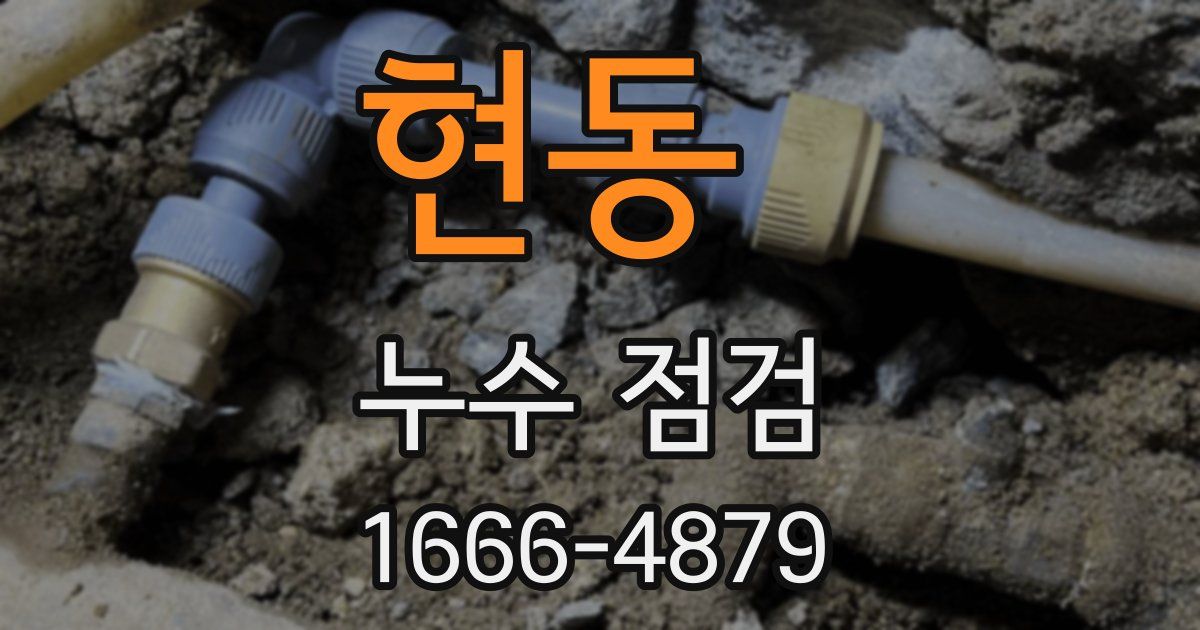 현동 누수 점검