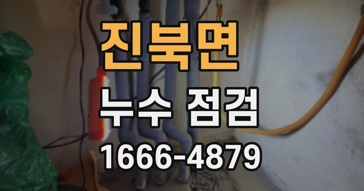 진북면 누수 점검