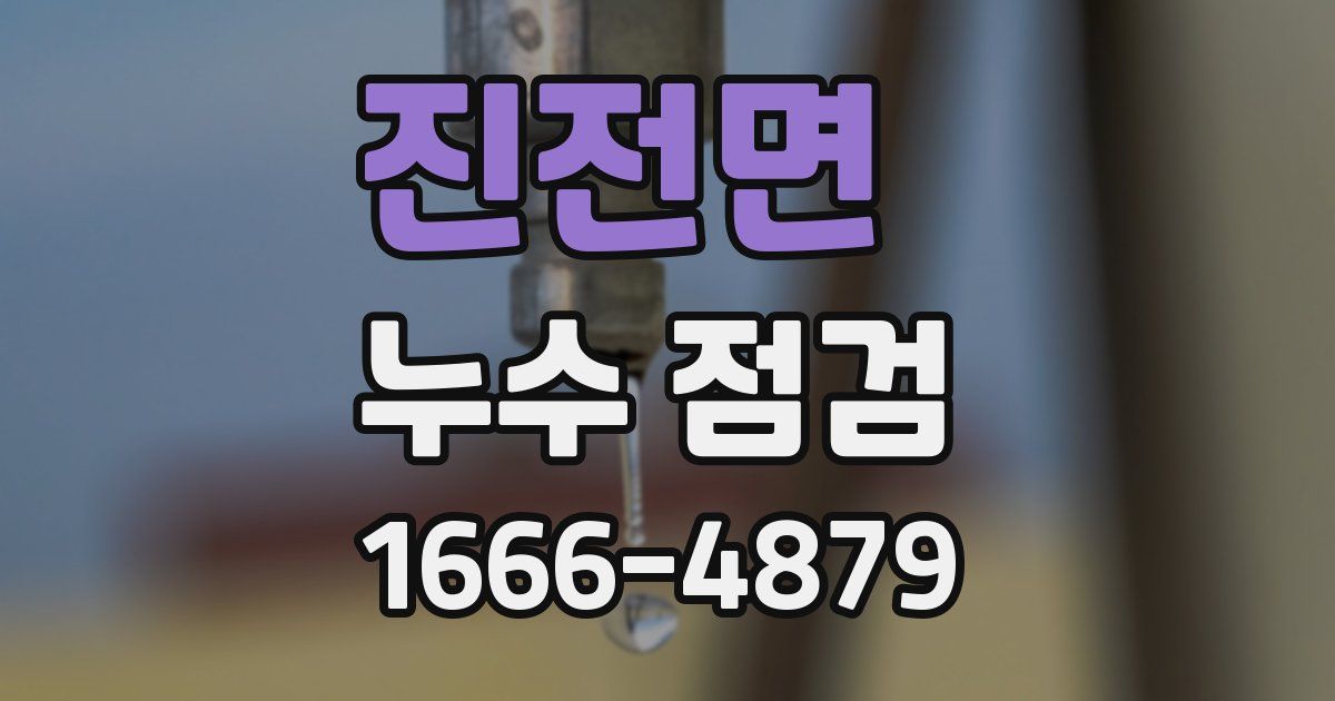 진전면 누수 점검