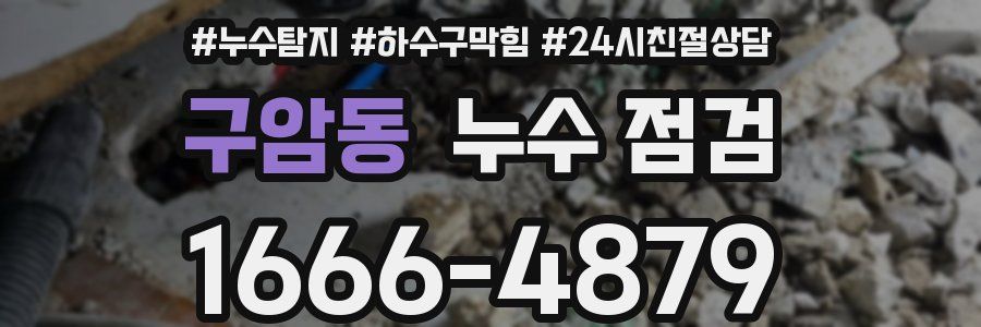 구암동 누수 점검