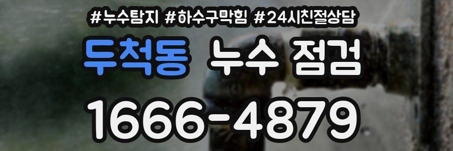 두척동 누수 점검