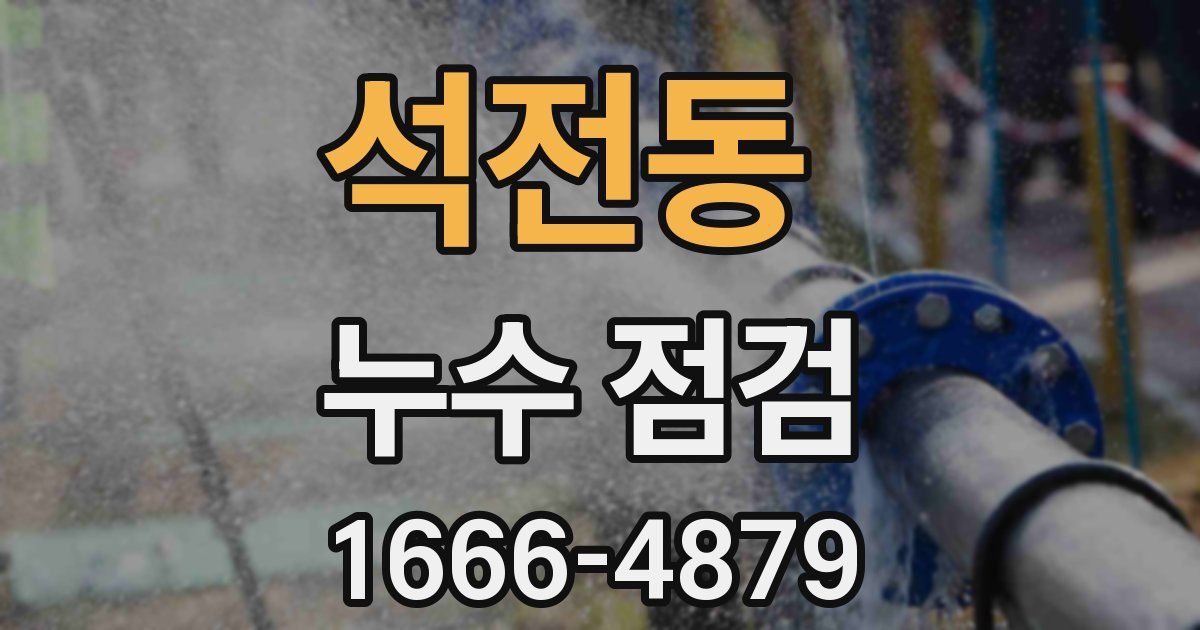 석전동 누수 점검