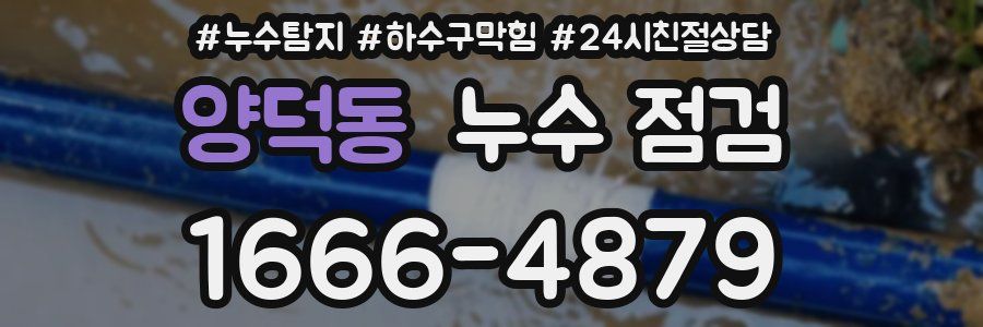 양덕동 누수 점검