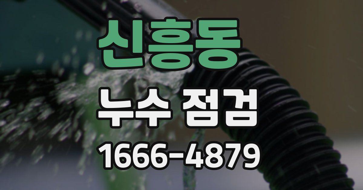 신흥동 누수 점검