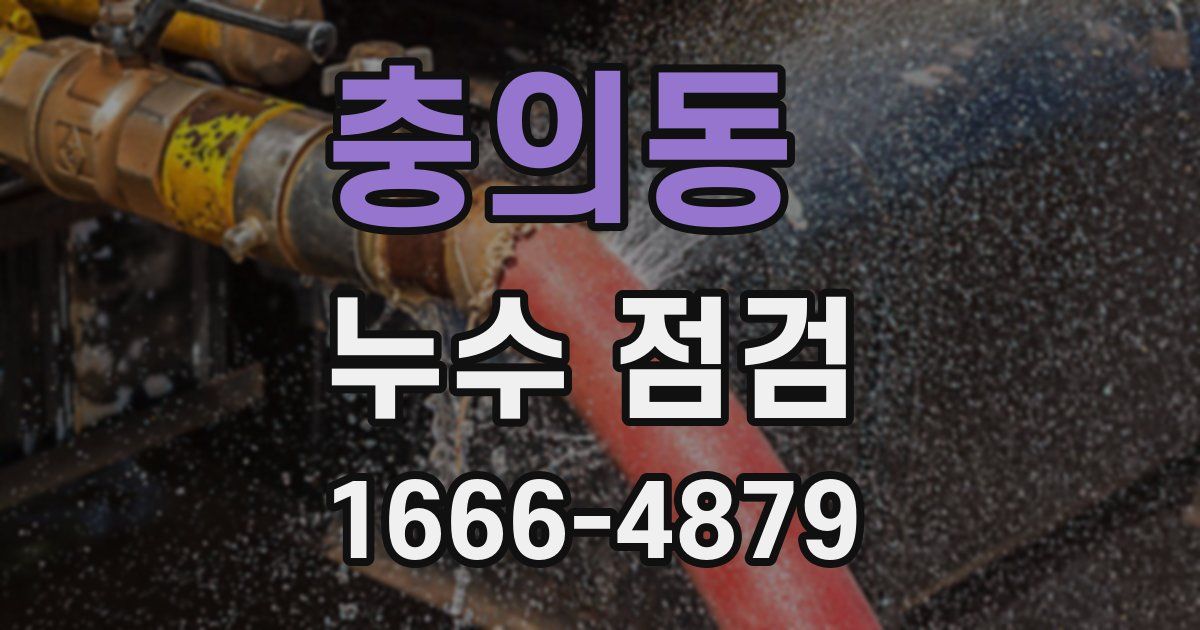 충의동 누수 점검