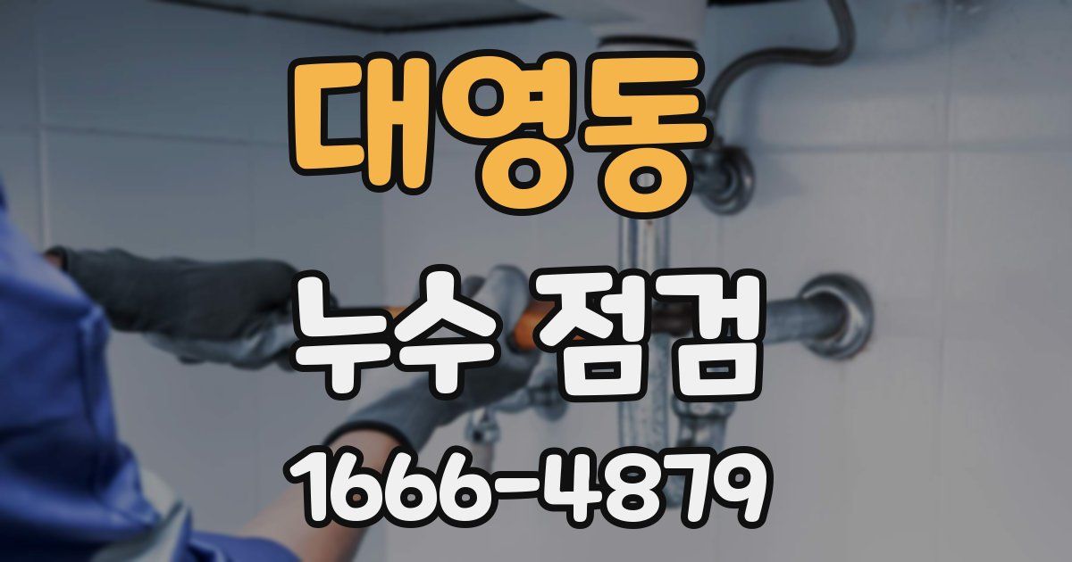 대영동 누수 점검