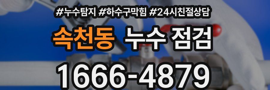 속천동 누수 점검