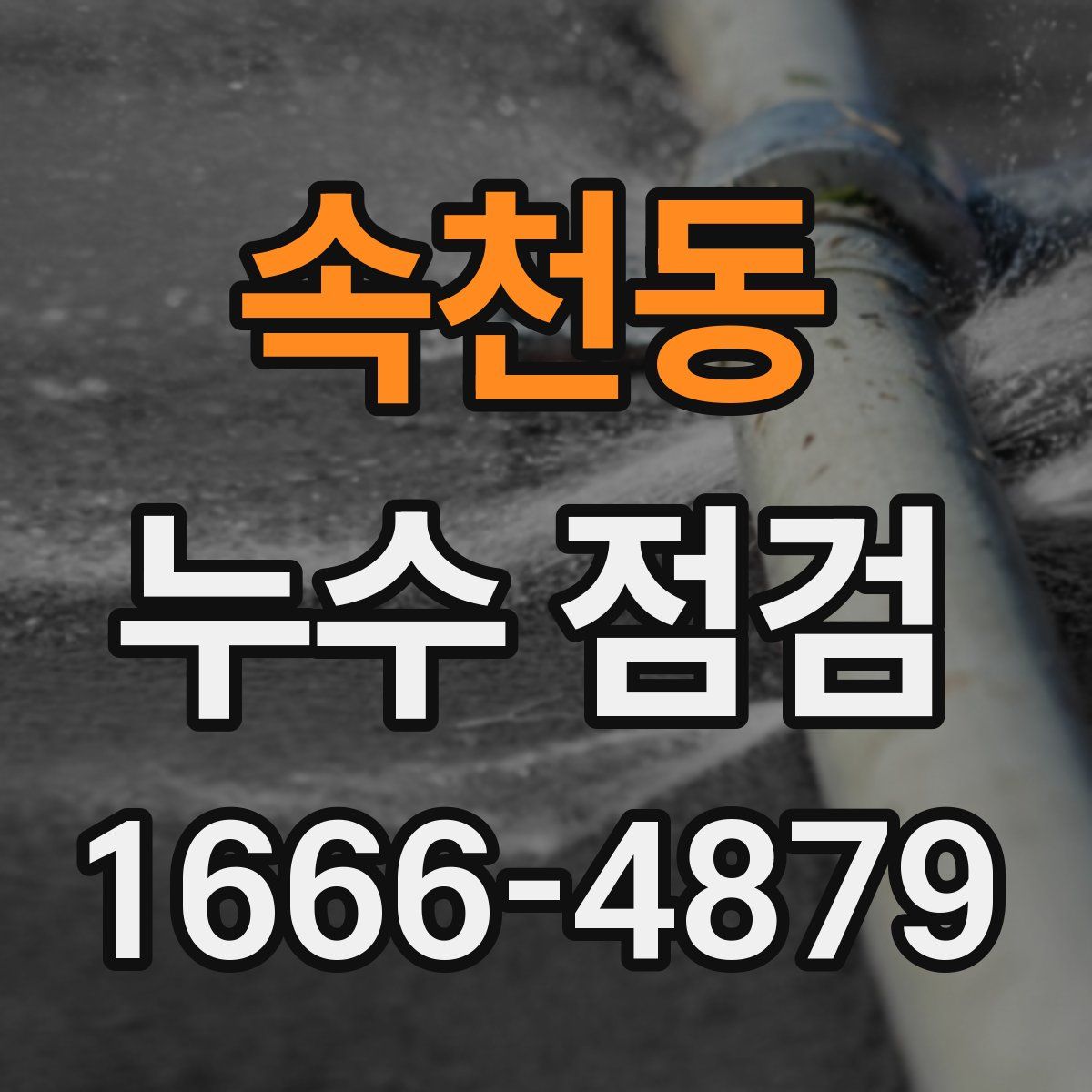 속천동 누수 점검