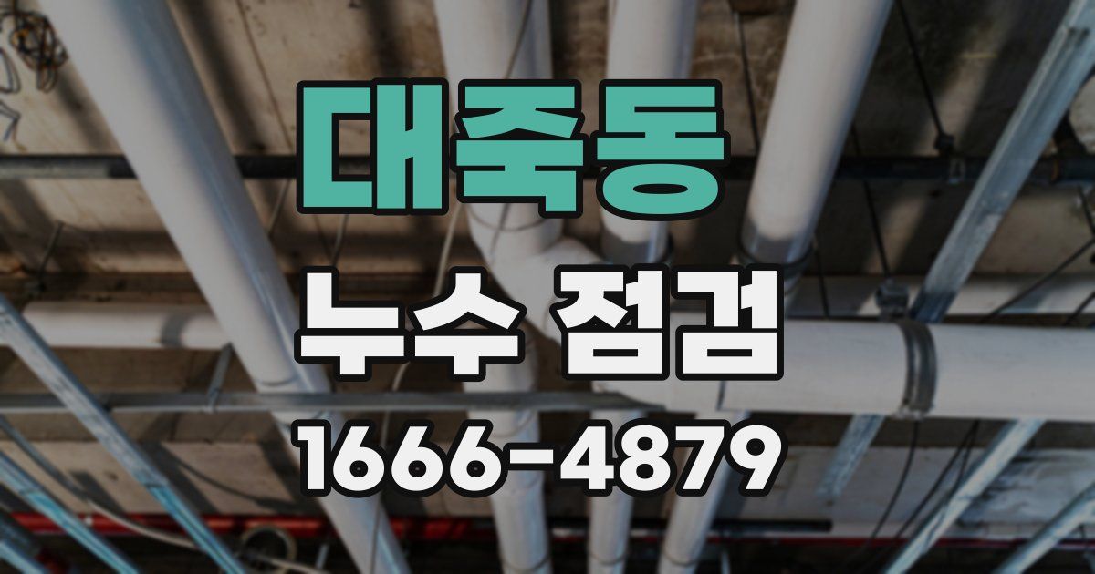대죽동 누수 점검