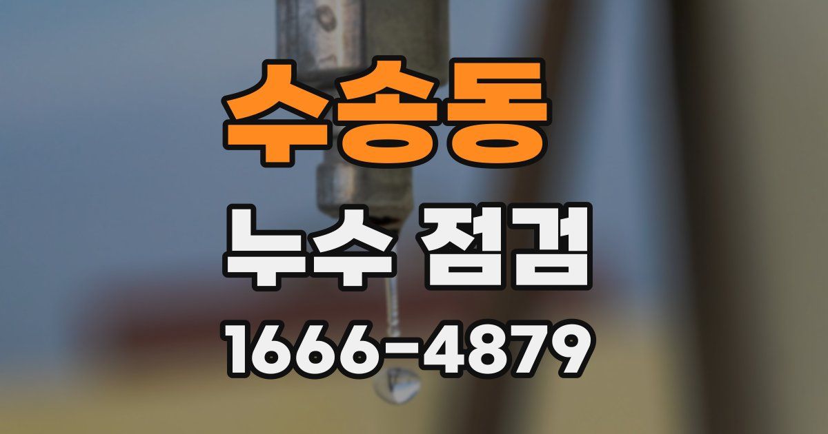 수송동 누수 점검