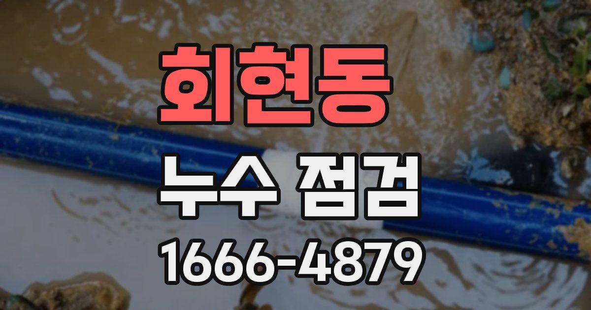 회현동 누수 점검