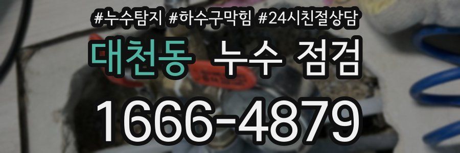 대천동 누수 점검