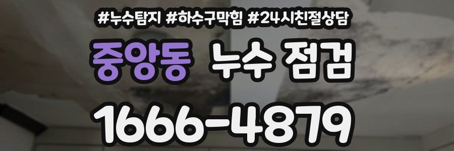중앙동 누수 점검