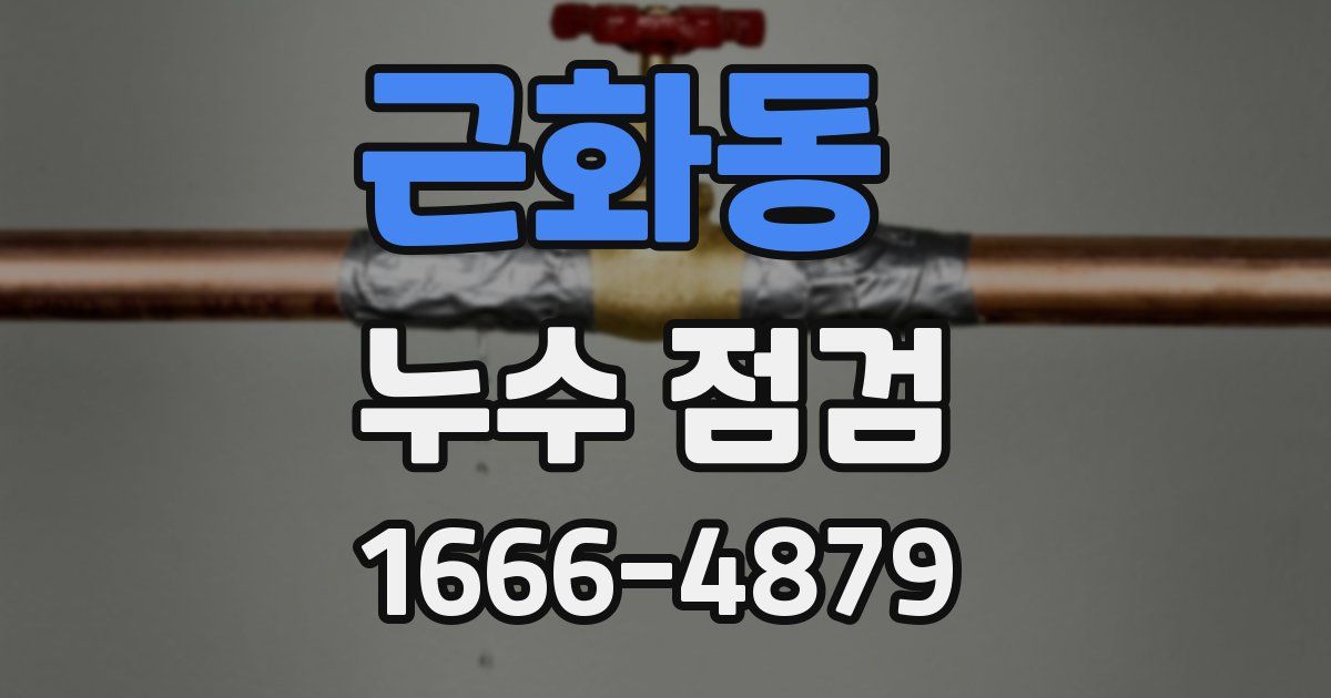 근화동 누수 점검