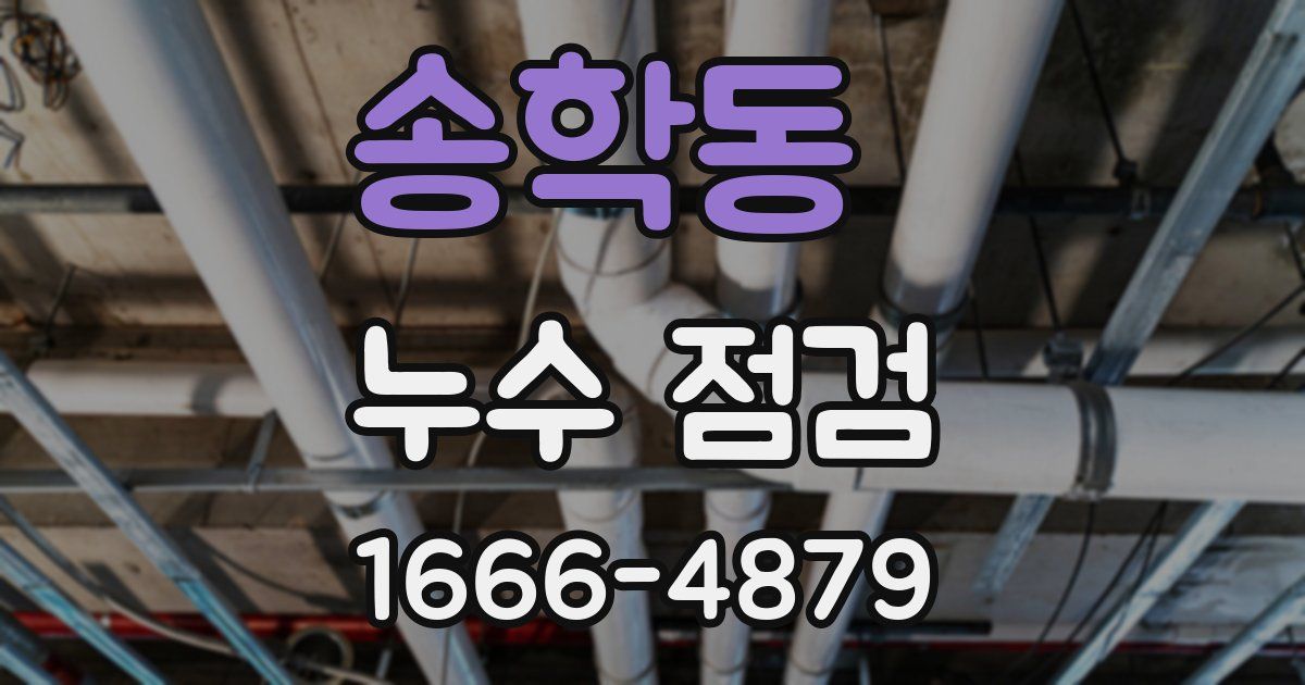 송학동 누수 점검