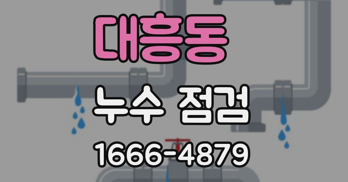 대흥동 누수 점검