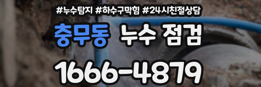 충무동 누수 점검