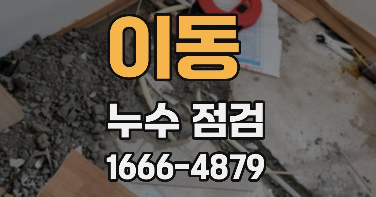 이동 누수 점검