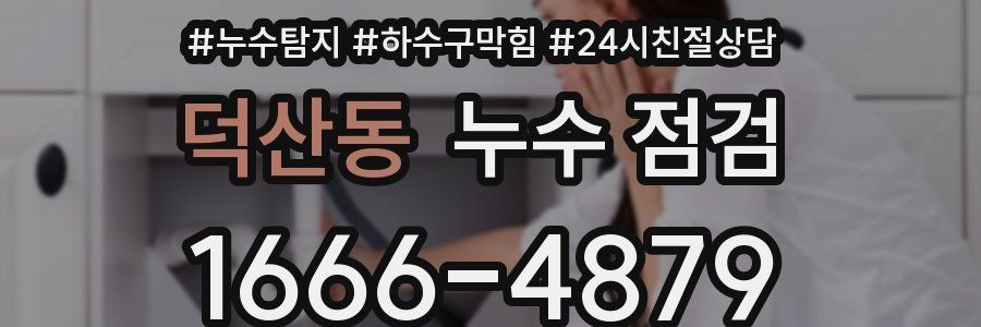 덕산동 누수 점검