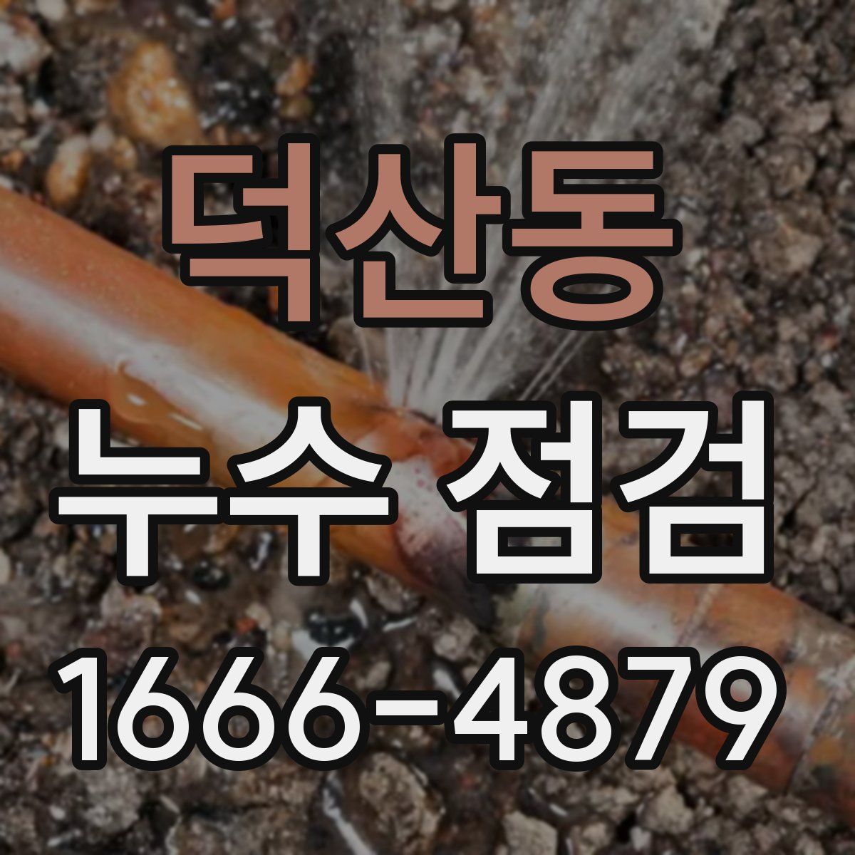 덕산동 누수 점검