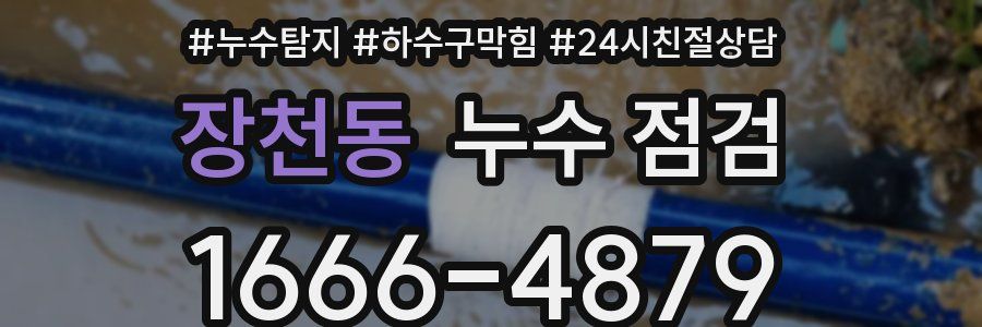 장천동 누수 점검