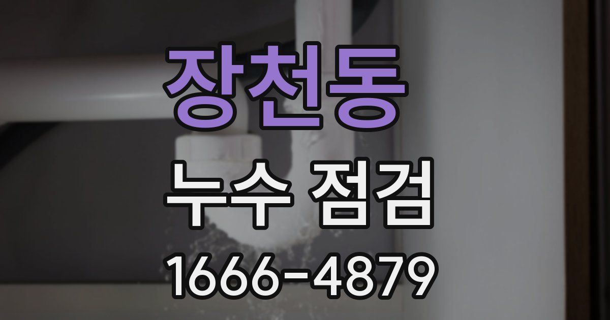 장천동 누수 점검