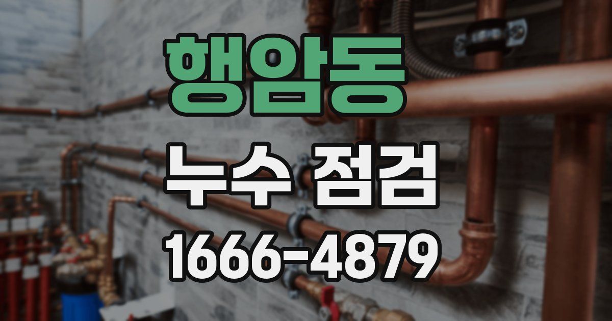 행암동 누수 점검