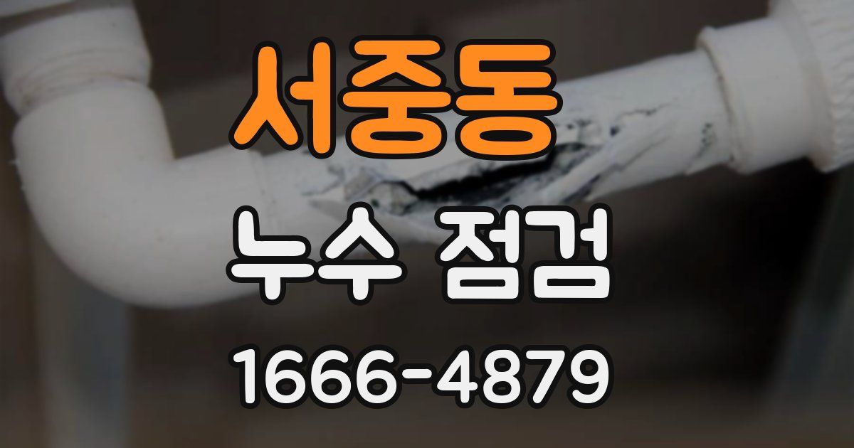 서중동 누수 점검