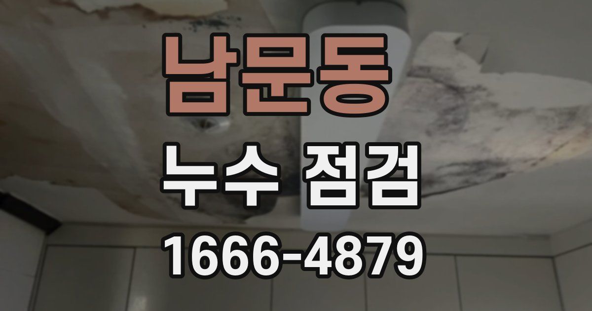 남문동 누수 점검