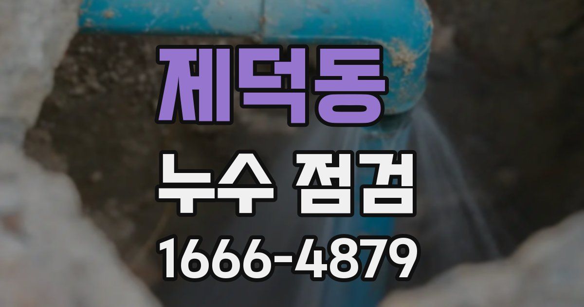 제덕동 누수 점검