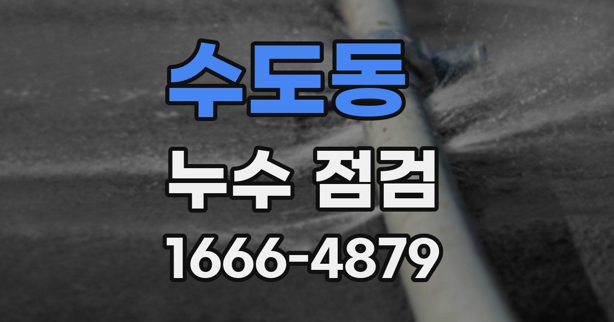 수도동 누수 점검