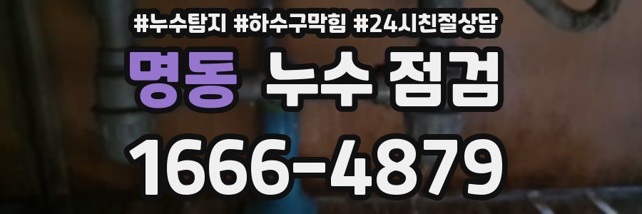 명동 누수 점검