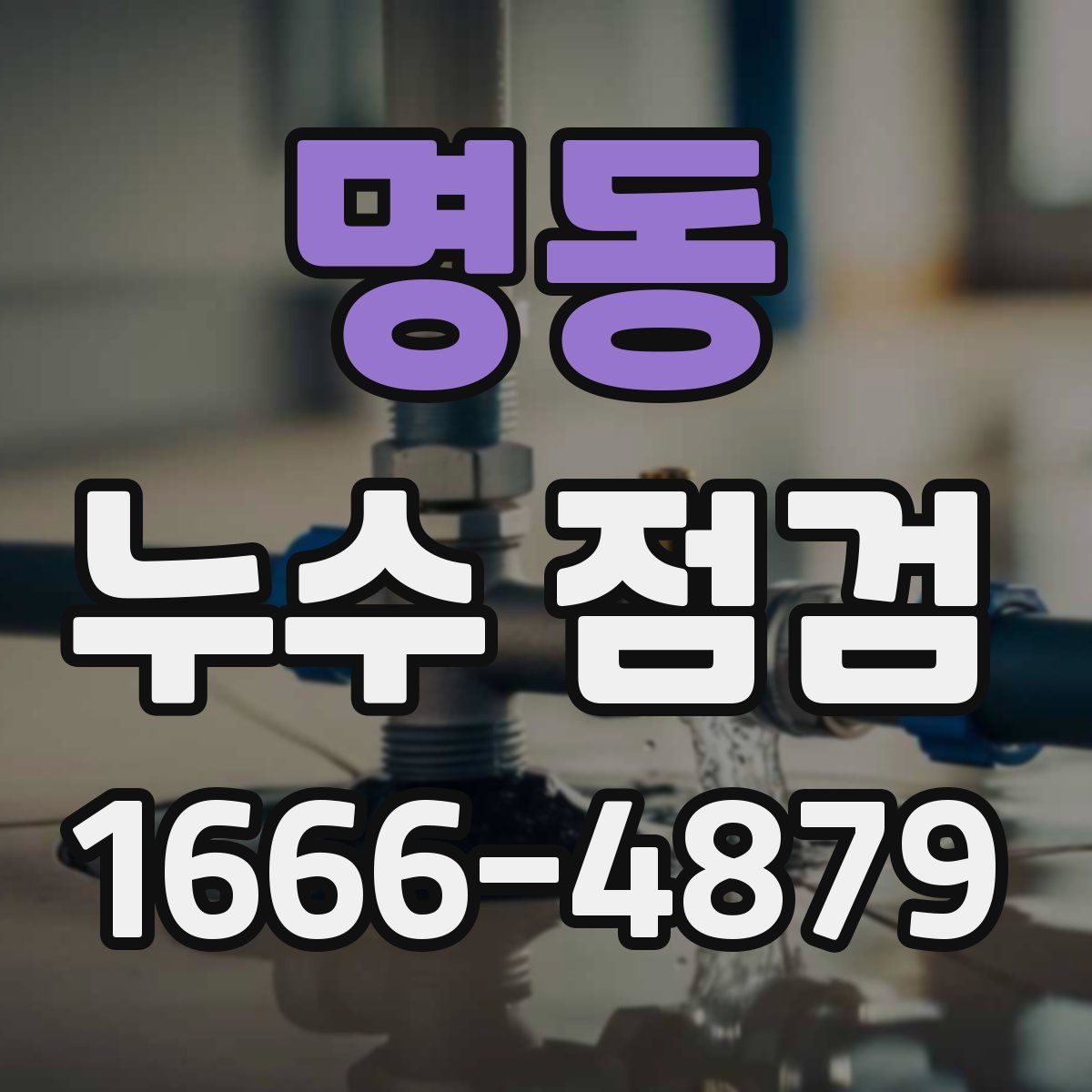 명동 누수 점검