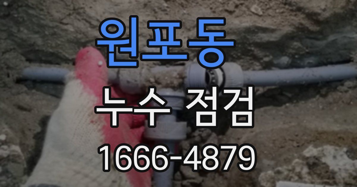원포동 누수 점검