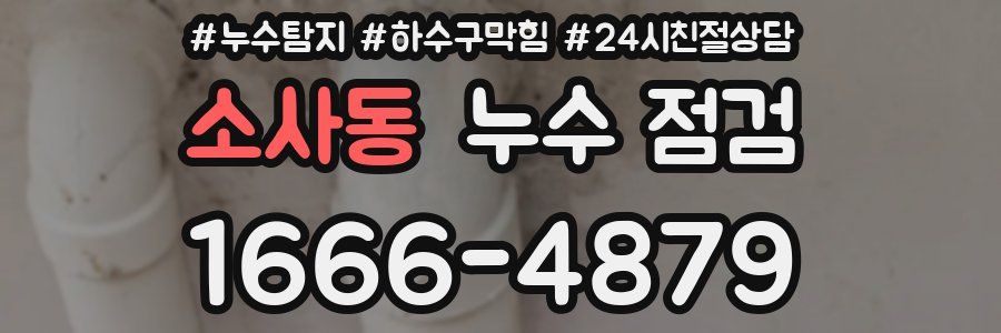 소사동 누수 점검