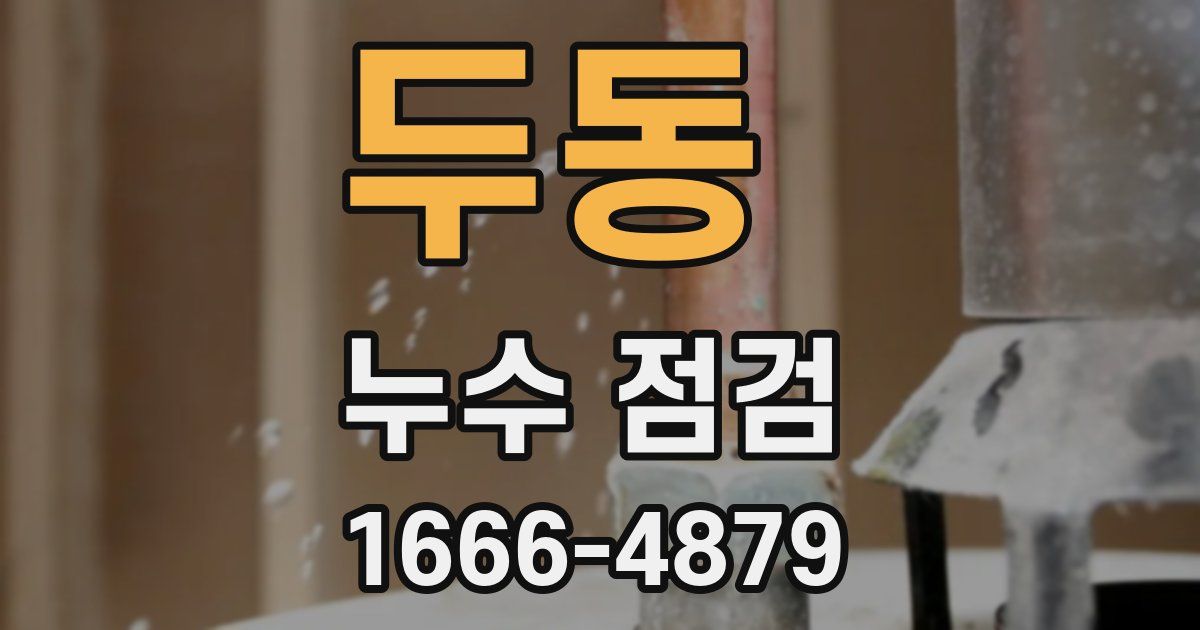 두동 누수 점검