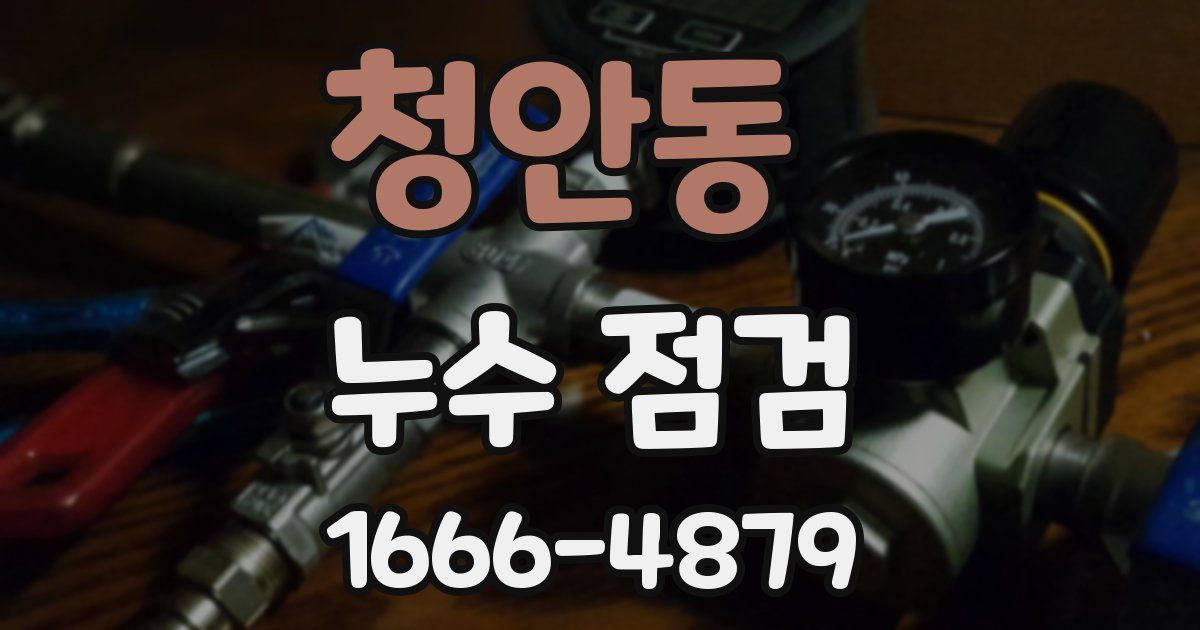 청안동 누수 점검