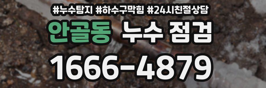 안골동 누수 점검